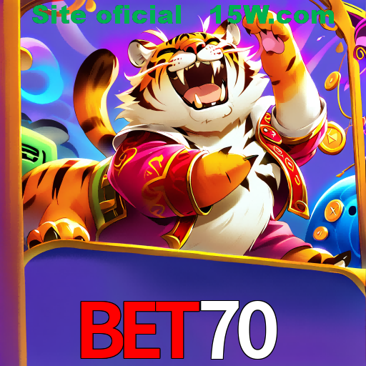 Imagem promocional da Bet70 mostrando a plataforma e suas vantagens